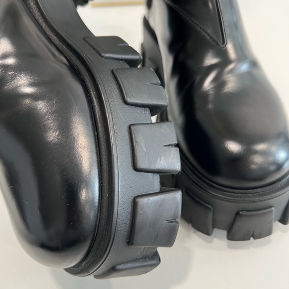 PRADA Monolith brushed leather Chelsea boots - Picture 10 of 13